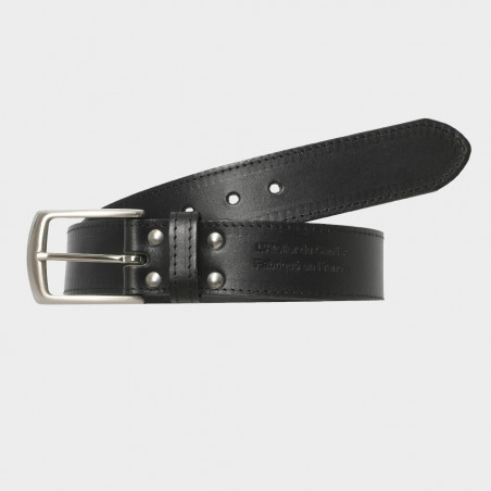 Ceinture artisanale Homme en cuir noir